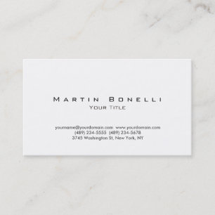 Plain Simple Black & White Trendy Business Card
