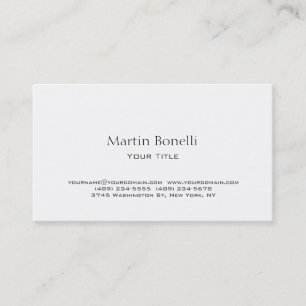 Plain Simple Black & White Trendy Business Card