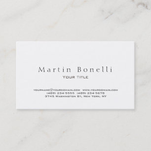 Plain Simple Black & White Trendy Business Card