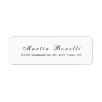 Plain Simple Black White Trendy Calligraphy Script