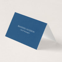 Plain Simple Blue Trendy Minimalist Professional