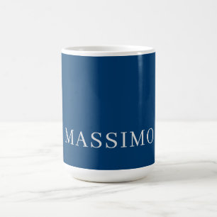 Plain Simple Blue Trendy Minimalist Professional Coffee Mug
