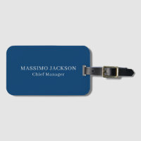 Plain Simple Blue Trendy Minimalist Professional