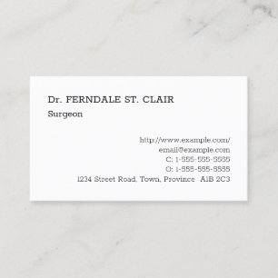 Plain, Simple Business Card
