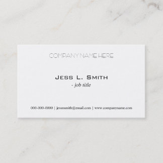Plain,simple business card