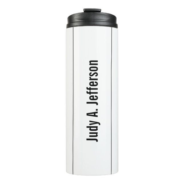 Plain Simple Classical Minimalist Thermal Tumbler (Front)