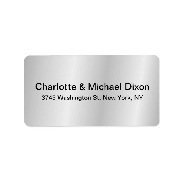 Plain Simple Classical Stylish Elegant Family Grey Label (Front)