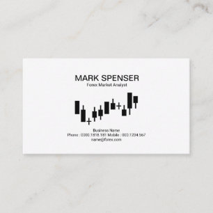 Plain Simple Clean Stock Exchange Graph Forex Business Card