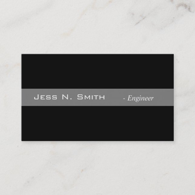 Plain,simple,elegant black business card. card (Front)