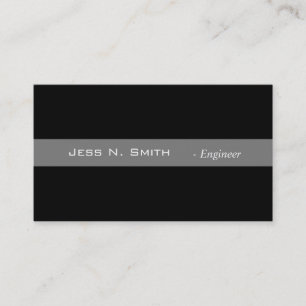 Plain,simple,elegant black business card. card