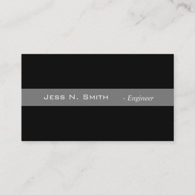 Plain,simple,elegant black business card. card (Front)