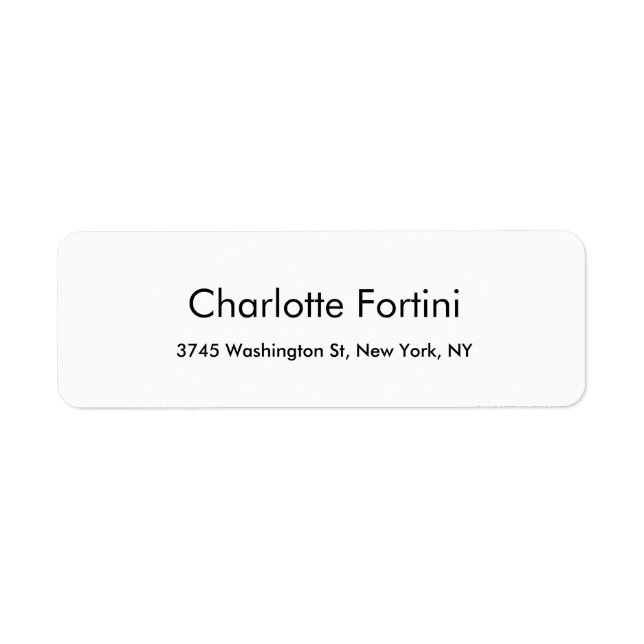 Plain Simple Elegant Black & White Minimalist  (Front)