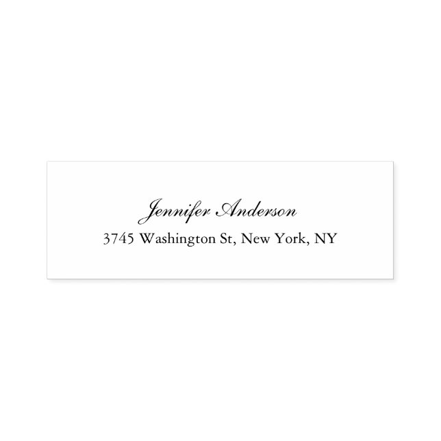 Plain Simple Elegant Classical Calligraphy Self-inking Stamp (Design)