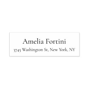 Plain Simple Elegant Modern Minimalist Self-inking Stamp
