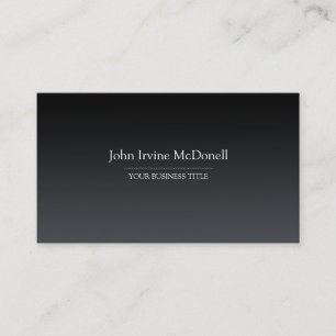 Plain & Simple Gradient Black Business Card