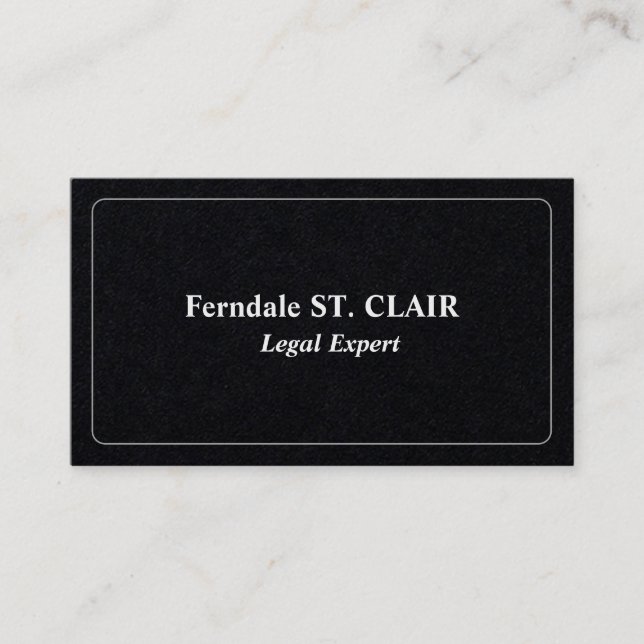 Plain & Simple Legal Professional Business Card (Front)