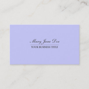 Plain & Simple Light Periwinkle Business Card