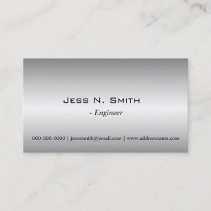 Plain,simple,metal shining business card. card