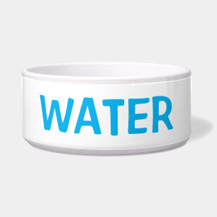 Plain Simple Minimal White & Blue Water Cat Or Dog