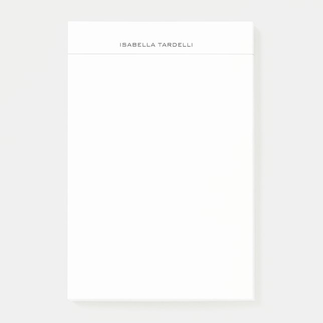 Plain Simple Minimalist Modern Professional Post-it Notes (Front)
