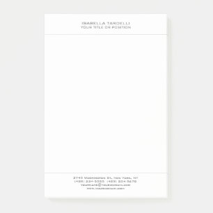Plain Simple Minimalist Modern Professional Post-it Notes
