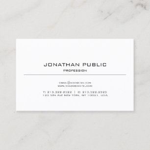 Plain Simple Modern Elegant Design Professional Business Card