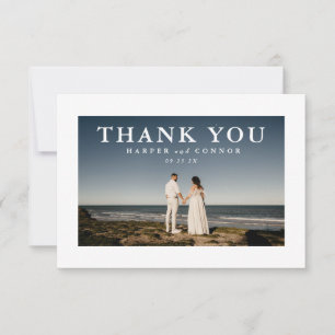 Plain Simple Modern Elegant Photo Thank You Card