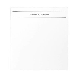 Plain Simple Modern Minimalist Notepad