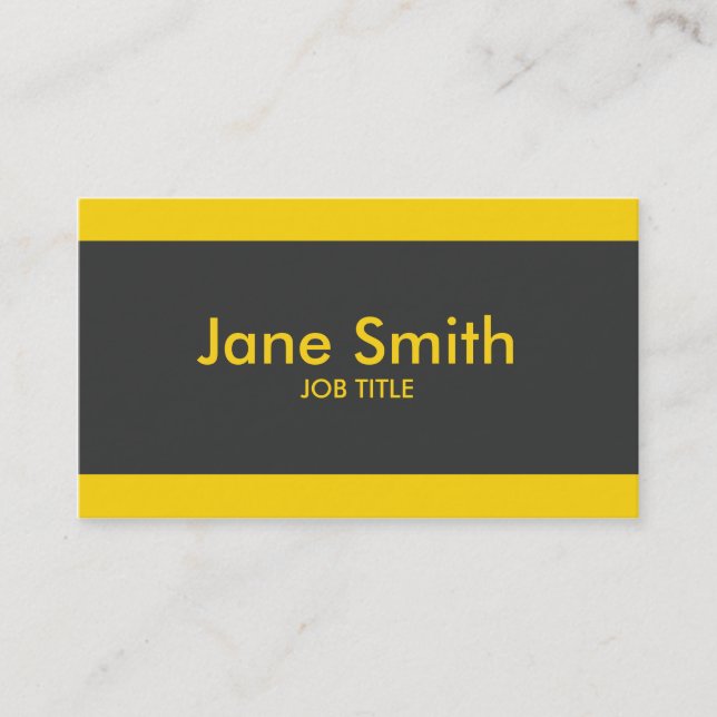 Plain Simple Modern Professional Stylish Classy Business Card (Front)