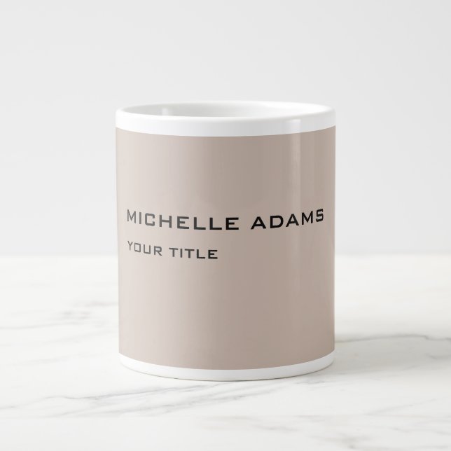 Plain Simple Professional Modern Large Coffee Mug (Front)