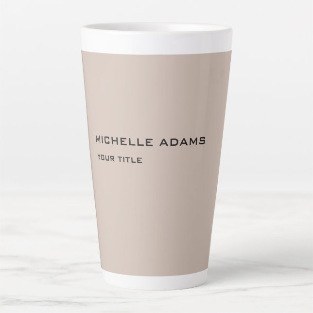 Plain Simple Professional Modern Latte Mug (Front)
