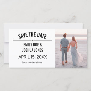 plain simple save the date wedding custom template