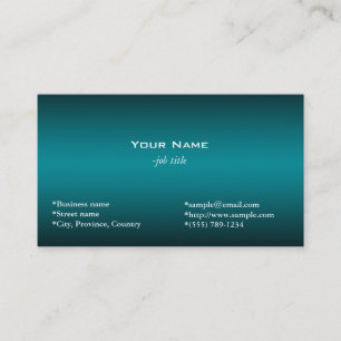 plain, simple, shining dark blue business card