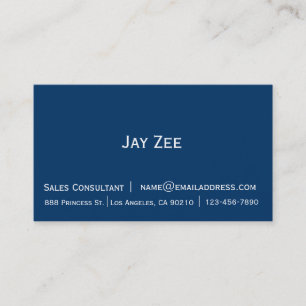 Plain simple two tone business card
