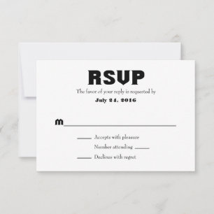 Plain Simple Wedding RSVP Cards