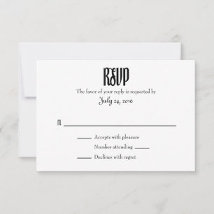 Plain Simple Wedding RSVP Cards