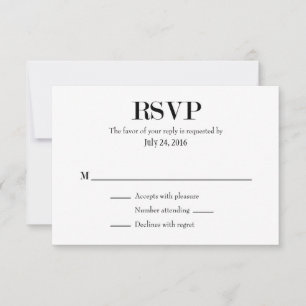 Plain Simple Wedding RSVP Cards