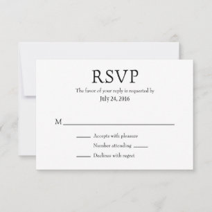 Plain Simple Wedding RSVP Cards