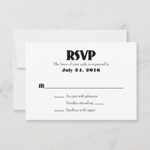 Plain Simple Wedding RSVP Cards