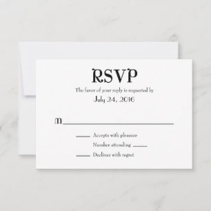 Plain Simple Wedding RSVP Cards