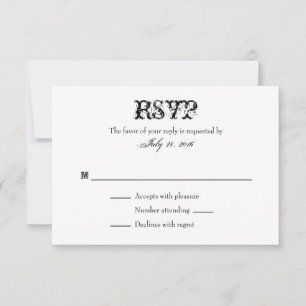 Plain Simple Wedding RSVP Cards