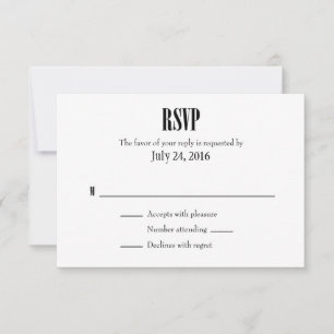 Plain Simple Wedding RSVP Cards