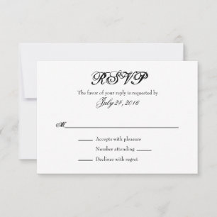 Plain Simple Wedding RSVP Cards