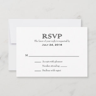 Plain Simple Wedding RSVP Cards