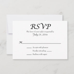 Plain Simple Wedding RSVP Cards