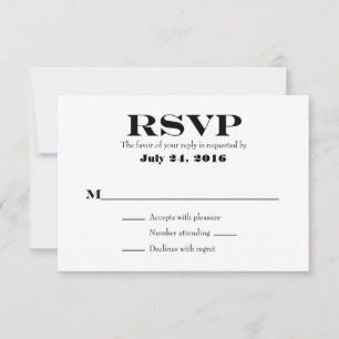 Plain Simple Wedding RSVP Cards