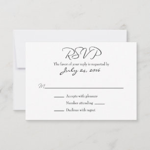 Plain Simple Wedding RSVP Cards