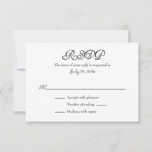 Plain Simple Wedding RSVP Cards