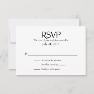 Plain Simple Wedding RSVP Cards