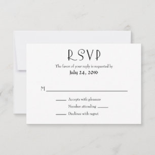 Plain Simple Wedding RSVP Cards